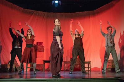 Benkő-Kovács Gergő, Gyöngy Zsuzsa, Haik Viktória, Janik László, Széll Attila - © theater.hu - Ilovszky  Béla
